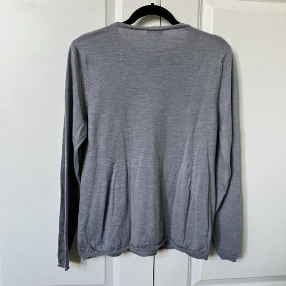 Bartolini Merino Wool Sweater Womens XL Gray Knit Pullover Made in Italy - Picture 3 of 6